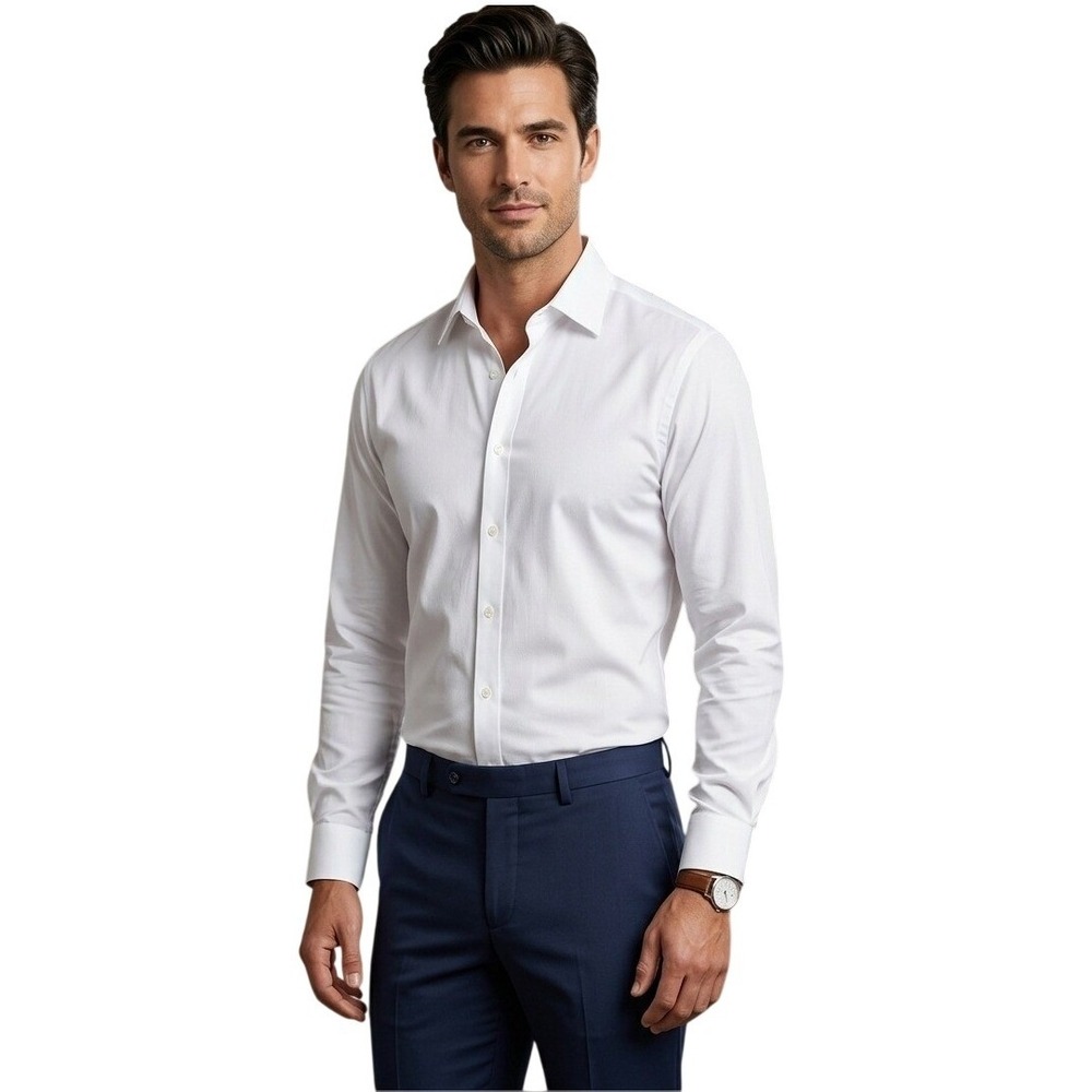 Kenneth Cole Reaction Slim Fit Dress Shirt White Long Sleeve Size 16.5 32/33 L